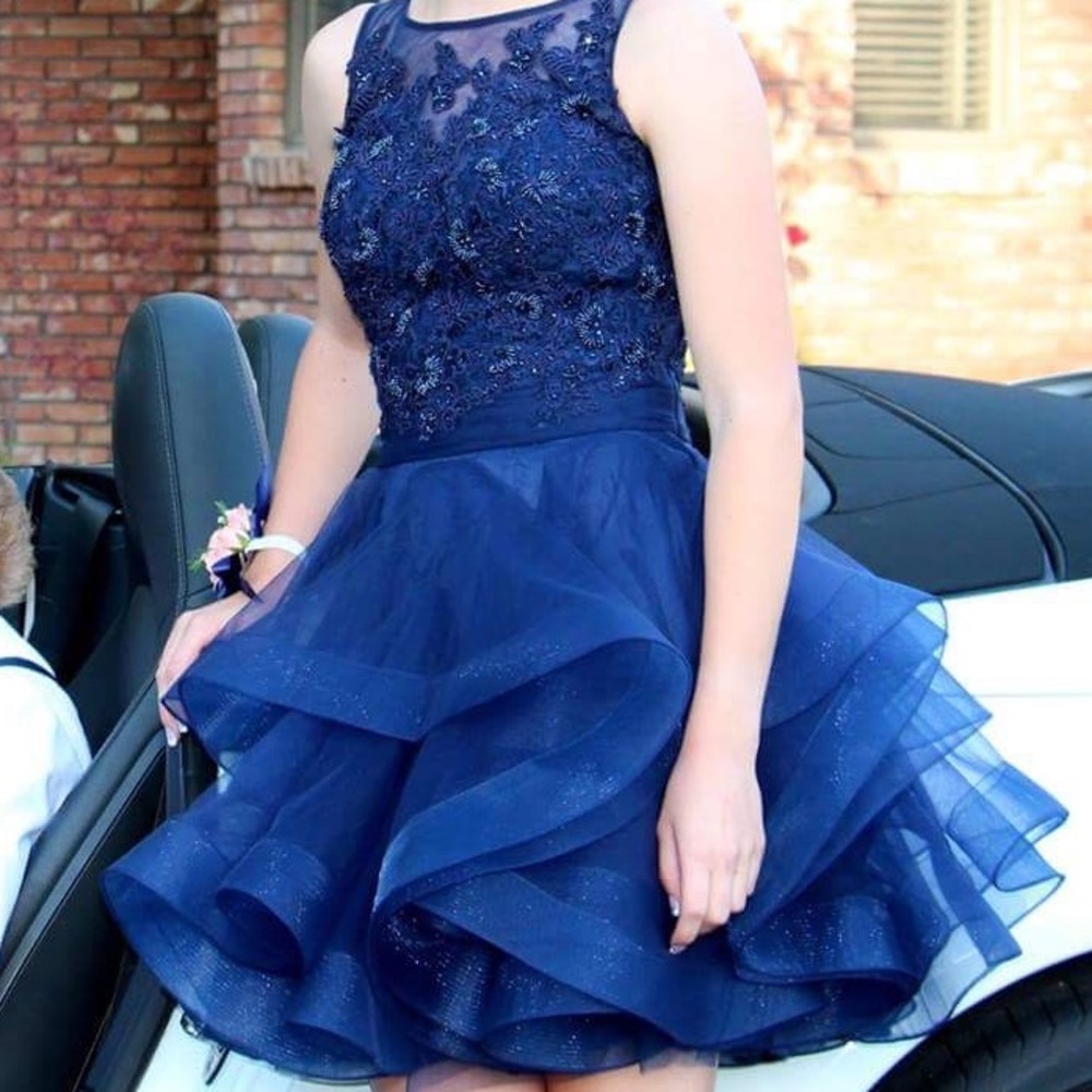 Navy JVN by Jovani Special Occasion Dress